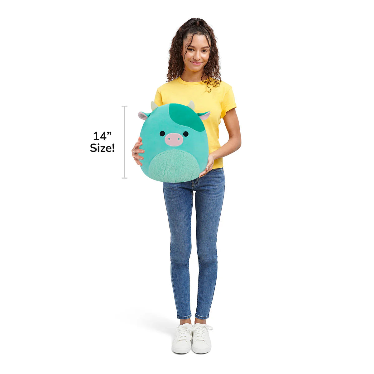 Squishmallows Fuzz-A-Mallows Seamus die grüne Kuh